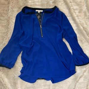 XL Daniel Rainn zip up back lace top